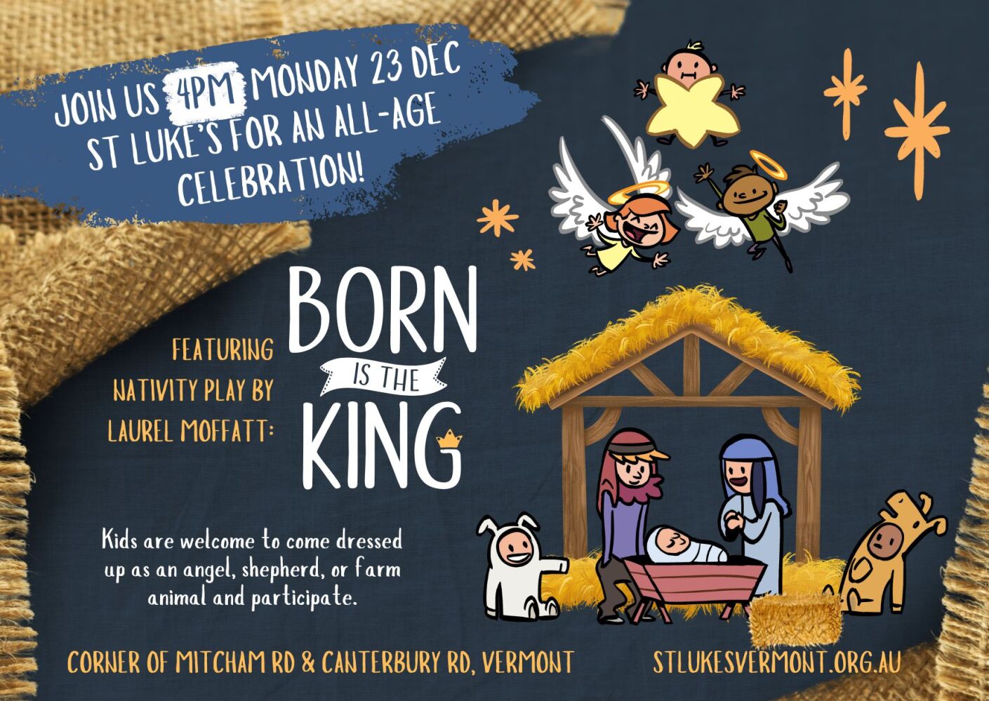 Monday December 23 4PM -Kids and Families Nativity Play